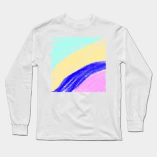 Colorful watercolor abstract texture art Long Sleeve T-Shirt